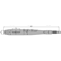 Wałek bębna tnącego stary typ 508904015 kosiarka rotacyjna czeska ZTR-165 Rolmus-347871614