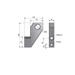Wieszak lewy półki zaczepu Ursus C-385-347872852