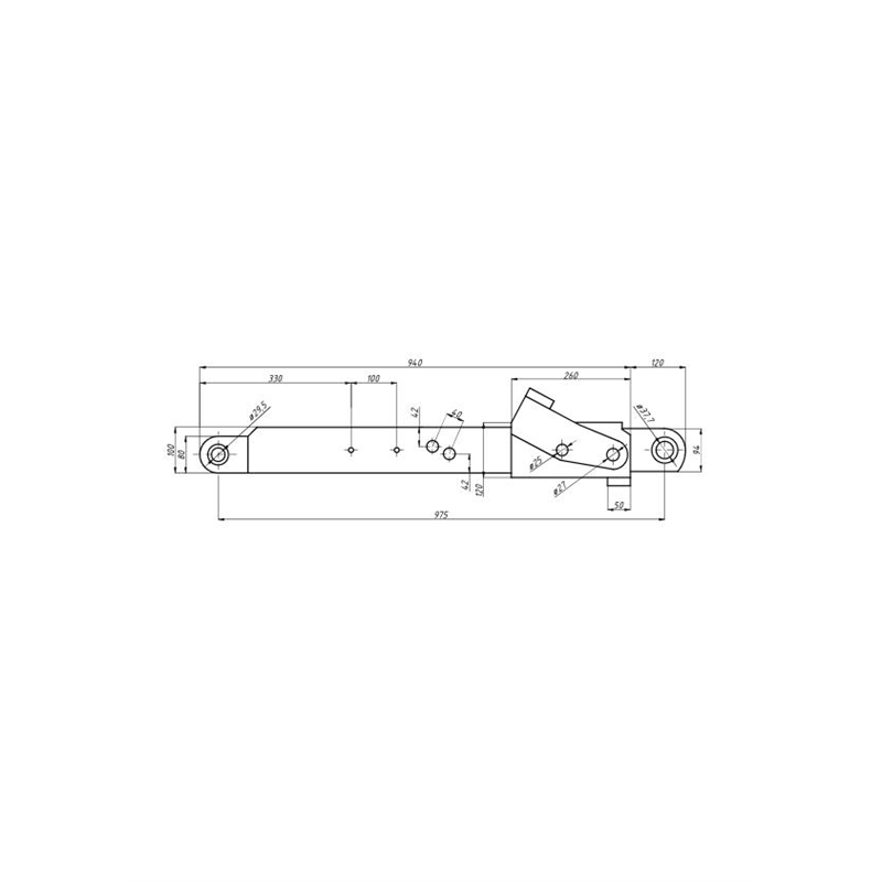 Cięgło dźwignia dolna lewa kompletna 6-cylindrowy Ursus C-385 87450979 FI-37.5/28.4-347438971