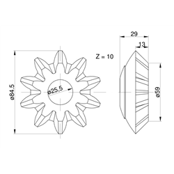 Satelita tylnego mostu mechanizmu różnicowego Ursus MF3 MF4-1204213