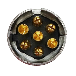 Wtyczka elektryczna 7 biegunowa W-7 aluminiowa-347772968