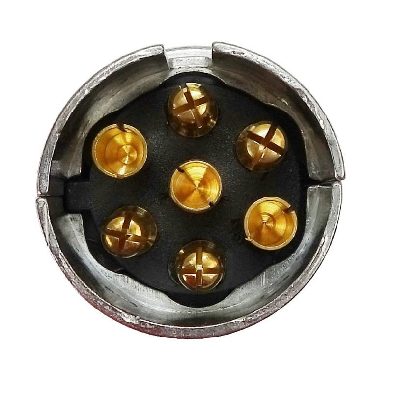 Wtyczka elektryczna 7 biegunowa W-7 aluminiowa-347772968
