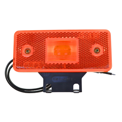 Lampa obrysowa pozycyjna boczna W17 12/24V Pomarańczowa wodoodporna IP68 LED z odblaskiem-347485019