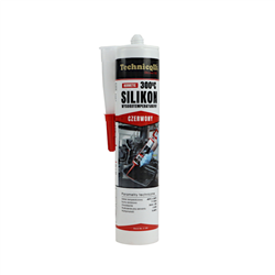 Silikon wysokotemperaturowy kartusz 300ml od -40do +300C czerwony Technicqll-347480770