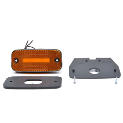 Lampa obrysowa pozycyjna boczna W157 12V/24V wodoodporna IP68 LED Pomarańczowa neon z przewodem-347495256