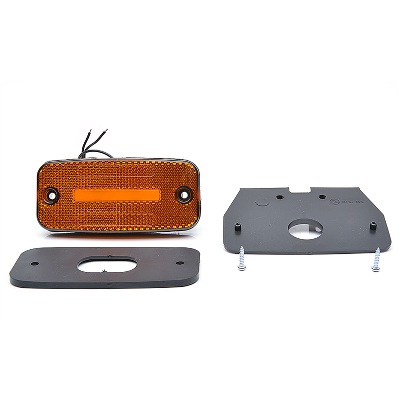 Lampa obrysowa pozycyjna boczna W157 12V/24V wodoodporna IP68 LED Pomarańczowa neon z przewodem-347495256