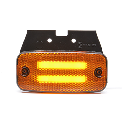 Lampa obrysowa pozycyjna boczna W158 12V/24V wodoodporna IP68 LED Pomarańczowa podwójny neon z przewodem-347495248