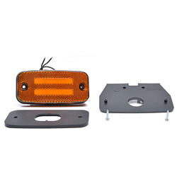 Lampa obrysowa pozycyjna boczna W158 12V/24V wodoodporna IP68 LED Pomarańczowa podwójny neon z przewodem-347495251