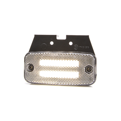 Lampa obrysowa pozycyjna przednia W158 12V/24V wodoodporna IP68 LED Biała podwójny neon z przewodem-347604862