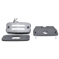 Lampa obrysowa pozycyjna przednia W158 12V/24V wodoodporna IP68 LED Biała podwójny neon z przewodem-347604865