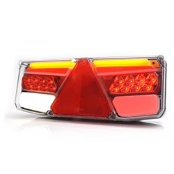Lampa zespolona tylna naczepy TIR W170P 12-24V dynamiczny kierunek wodoodporna IP56 LED z przewodem prawa-347495216