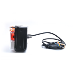 Lampa zespolona tylna naczepy TIR W170P 12-24V dynamiczny kierunek wodoodporna IP56 LED z przewodem prawa-347495218