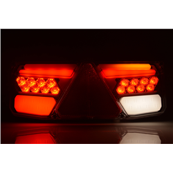 Lampa zespolona tylna naczepy TIR W170DDL 12-24V dynamiczny kierunek wodoodporna IP56 LED z przewodem lewa-347495205