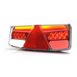 Lampa zespolona tylna naczepy TIR W170DDP 12-24V dynamiczny kierunek wodoodporna IP56 LED z przewodem prawa-347495206