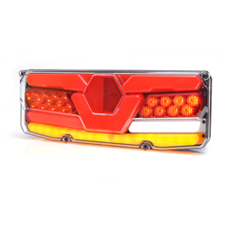 Lampa zespolona tylna naczepy TIR W171L 12-24V dynamiczny kierunek wodoodporna IP56 LED z przewodem lewa-347495192