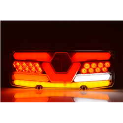 Lampa zespolona tylna naczepy TIR W171L 12-24V dynamiczny kierunek wodoodporna IP56 LED z przewodem lewa-347495195