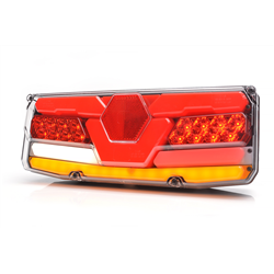 Lampa zespolona tylna naczepy TIR W171P 12-24V dynamiczny kierunek wodoodporna IP56 LED z przewodem prawa-347495196