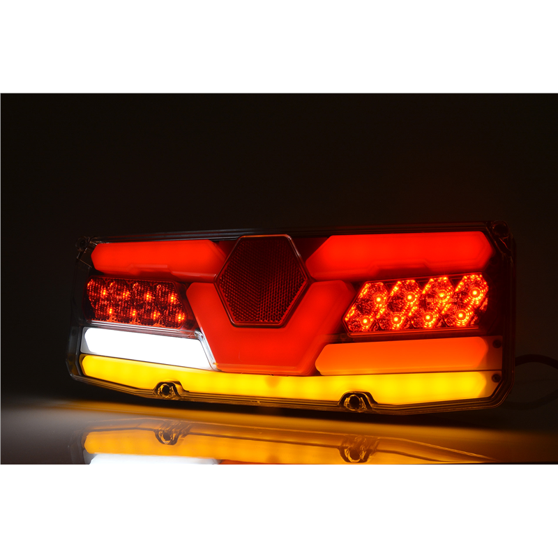 Lampa zespolona tylna naczepy TIR W171P 12-24V dynamiczny kierunek wodoodporna IP56 LED z przewodem prawa-347495200
