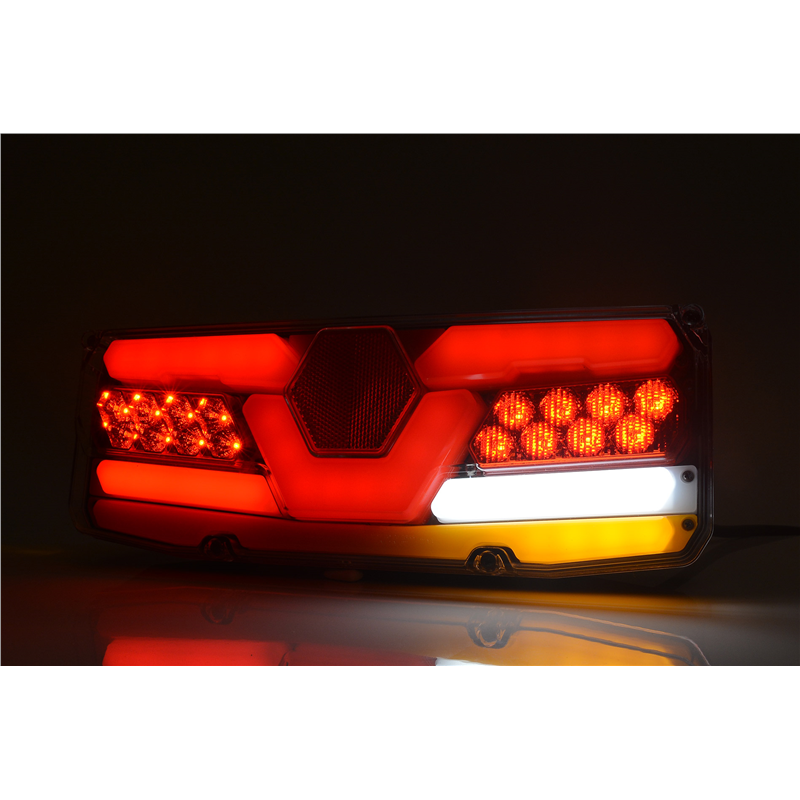 Lampa zespolona tylna naczepy TIR W171DDL 12-24V dynamiczny kierunek wodoodporna IP56 LED z przewodem lewa-347495186