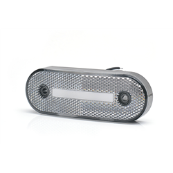 Lampa obrysowa pozycyjna przednia W174 12V/24V wodoodporna IP68 LED Biała neon z przewodem-347495173