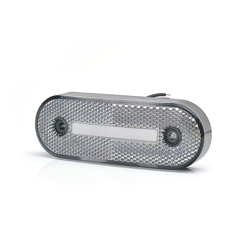 Lampa obrysowa pozycyjna przednia W174 12V/24V wodoodporna IP68 LED Biała neon z przewodem-347495173