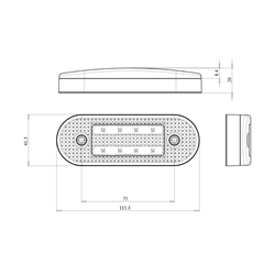 Lampa obrysowa pozycyjna boczna z kierunkiem LED 12V/24V wodoodporna IP68 LED Pomarańczowa neon z przewodem-347494174