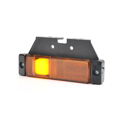 Lampa zespolona pozycyjna obrysowa boczna W45N 1 LED 12V/24V wodoodporna IP68 LED Pomarańczowa z przewodem-347495240