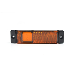 Lampa zespolona pozycyjna obrysowa boczna W45S 2 LED 12V/24V wodoodporna IP68 LED Pomarańczowa z przewodem-347495247