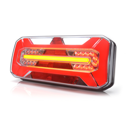 Lampa zespolona tylna prostokątna W184 LED 12V/24V wodoodporna IP68 LED kierunek pływający neon prawa z przewodem-347495156