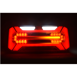 Lampa zespolona tylna prostokątna W184DD LED 12V/24V wodoodporna IP68 LED kierunek pływający neon lewa z przewodem-347495155