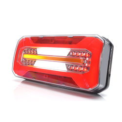 Lampa zespolona tylna prostokątna W185DD LED 12V/24V wodoodporna IP68 LED kierunek pływający neon prawa - lewa uniwersalna z prz