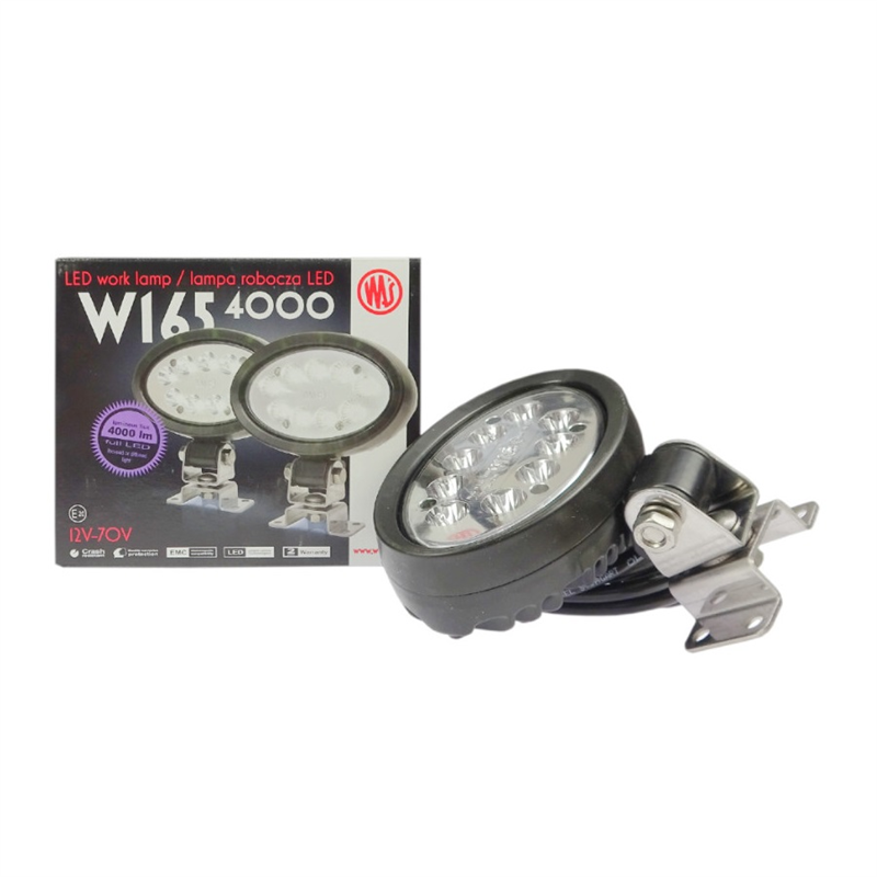 Lampa robocza 4000L W165 światło skupione 12/70V aluminiowa wodoodporna IP68 9 - LED układ antyzakłuceniowy-347499927