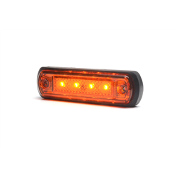 Lampa obrysowa pozycyjna boczna W189 LED 12V/24V wodoodporna IP66/68 Pomarańczowa-347495232