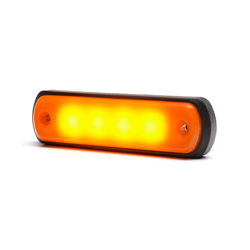 Lampa obrysowa pozycyjna boczna W189N LED 12V/24V wodoodporna IP66/68 neon Pomarańczowa-347495236
