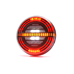 Lampa zespolona tylna okrągła W193 LED 12V/24V wodoodporna IP66/68 uniwersalna prawa, lewa neon kierunek pływający-347495096