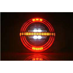 Lampa zespolona tylna okrągła W193 LED 12V/24V wodoodporna IP66/68 uniwersalna prawa, lewa neon kierunek pływający-347495099