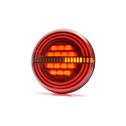 Lampa zespolona tylna okrągła W191DD LED 12V/24V wodoodporna IP66/68 uniwersalna prawa, lewa neon kierunek pływający-347495093