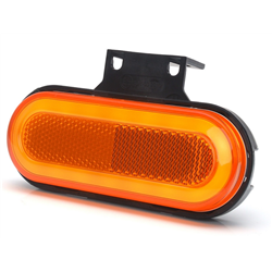 Lampa obrysowa pozycyjna boczna elipsa W198 12V/24V LED 12V/24V wodoodporna IP66/68 pomarańczowa neon-347495265