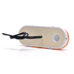 Lampa obrysowa pozycyjna boczna elipsa W198 12V/24V LED 12V/24V wodoodporna IP66/68 pomarańczowa neon-347495266