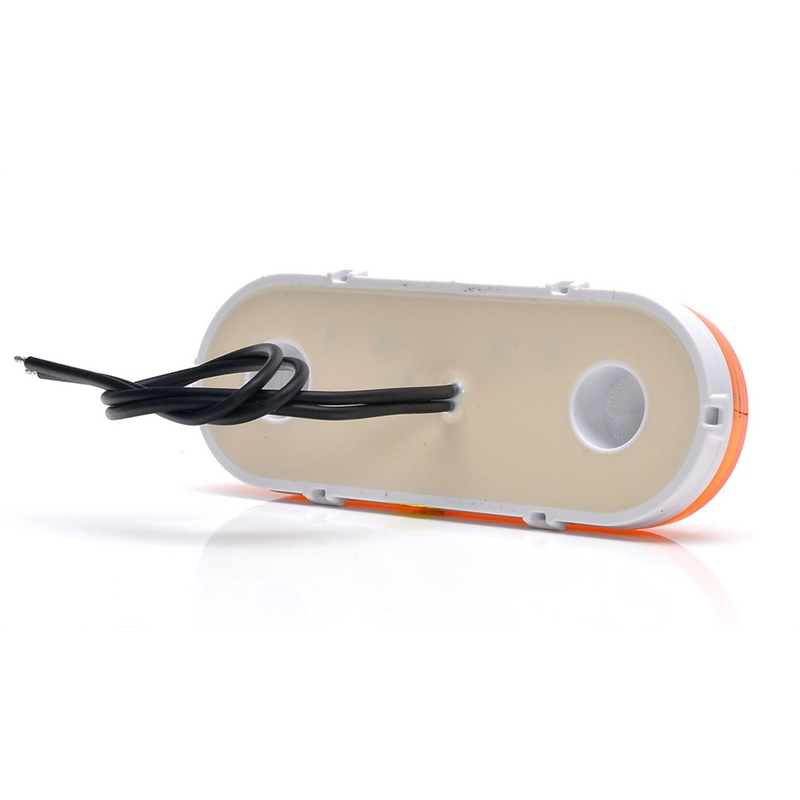 Lampa obrysowa pozycyjna boczna elipsa W198 12V/24V LED 12V/24V wodoodporna IP66/68 pomarańczowa neon-347495266