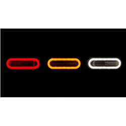 Lampa obrysowa pozycyjna boczna elipsa W198 12V/24V LED 12V/24V wodoodporna IP66/68 pomarańczowa neon-347495268