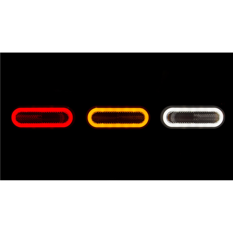 Lampa obrysowa pozycyjna boczna elipsa W198 12V/24V LED 12V/24V wodoodporna IP66/68 pomarańczowa neon-347495268