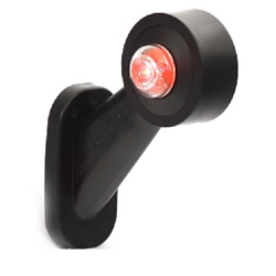 Lampa obrysowa kątowa przednio - tylna W21.7 12/24V Biało - Czerwona 12V/24V wodoodporna IP66/68 średnia kątowa prawa LED-347491