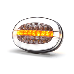 Lampa zespolona przednia elipsa W206 uniwersalna prawa - lewa LED 12V/24V wodoodporna IP66/68 neon-347496057
