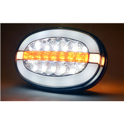 Lampa zespolona przednia elipsa W206 uniwersalna prawa - lewa LED 12V/24V wodoodporna IP66/68 neon-347496062