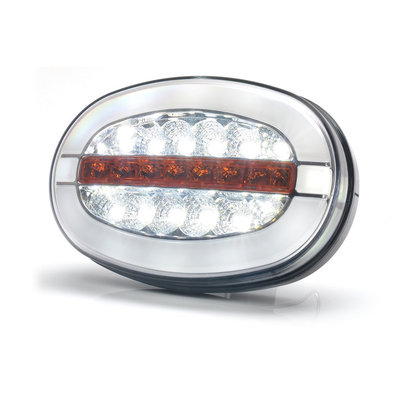 Lampa zespolona przednia elipsa W206 uniwersalna prawa - lewa LED 12V/24V wodoodporna IP66/68 neon-347496058
