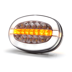 Lampa zespolona przednia elipsa W206 uniwersalna prawa - lewa LED 12V/24V wodoodporna IP66/68 neon-347496046