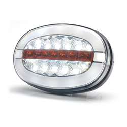 Lampa zespolona przednia elipsa W206 uniwersalna prawa - lewa LED 12V/24V wodoodporna IP66/68 neon-347496047