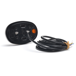 Lampa zespolona przednia elipsa W206 uniwersalna prawa - lewa LED 12V/24V wodoodporna IP66/68 neon-347496050