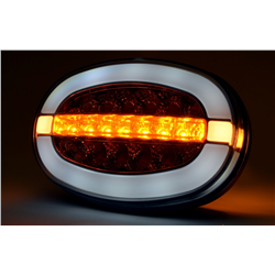 Lampa zespolona przednia elipsa W206 uniwersalna prawa - lewa LED 12V/24V wodoodporna IP66/68 neon-347496052